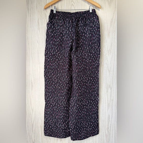 Scotch & Soda “Gia” Wide-Leg Trousers Abstract Print Black Pink Size S/32 LNC - Picture 8 of 9